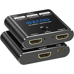 8K HDMI 2.1 slēdzis 4K 120Hz 2x1 CEC ARC HDCP2.3 VRR 48Gbps HDR10 HDMI 2.1 Switcher 2 In 1 Out 8K 60Hz D-olby Vision Atmos Atbalsts visas izšķirtspējas SW21H21