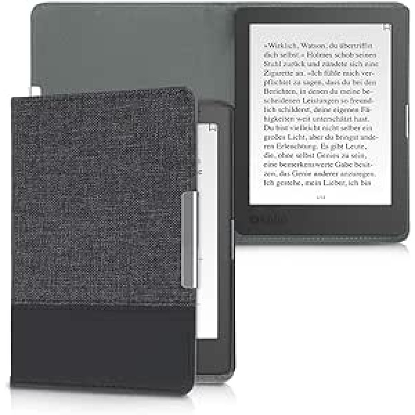 kwmobile futrālis saderīgs ar Kobo Aura Edition 1 — Canvas eReader aizsargvāciņš — antracīta melns