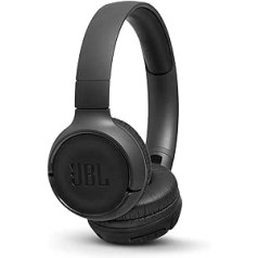 JBL Tune 500BT bezvadu uzliekamās Bluetooth austiņas — melnas