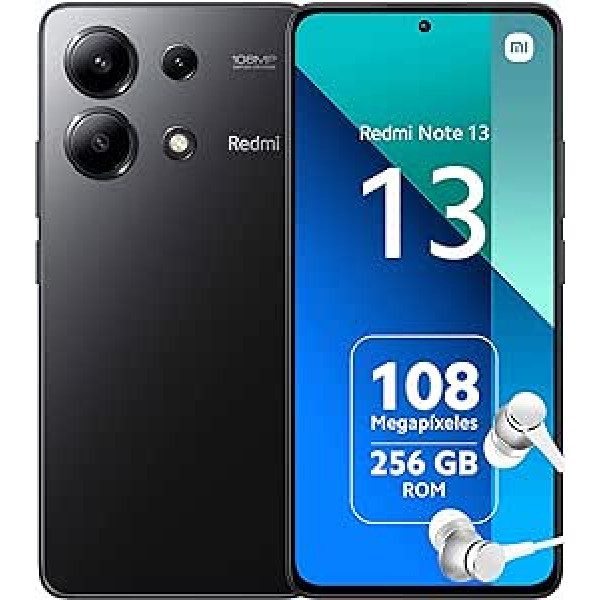 Xiaomi Redmi Note 13 8GB + 256GB mobilais tālrunis bez līguma, aptraipīts (vācu versija + 2 gadu garantija)