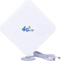 SMA Antenna, 4G LTE Antenna Dual Mimo Up to 35dBi Signal Amplification Network Antenna SMA for 3G/4G Mobile Hotspots, Aircards and LTE Router, Huawei B525 LTE Antenna Cable 2 m and 2 x SMA Connections
