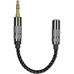 Girftu 4,4 mm vīrišķais līdz 3,5 mm 2,5 mm sieviešu adaptera audio pārveidotāja ligzdas kabelis, sudrabots vara austiņu pārsūtīšanas vads (2,5 mm vīrišķais līdz 3,5 mm vīrs)