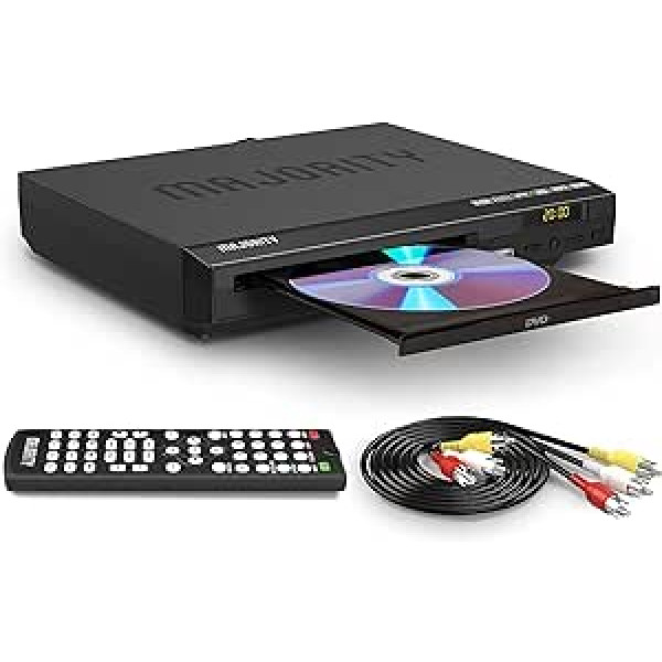 DVD atskaņotājs televizoriem ar HDMI, 1080P HD, visi reģioni, lielākā daļa DVD USB atskaņošanas ar tālvadības pulti, mājas DVD atskaņotājs RCA, CD, video, TV, nevis Blueray