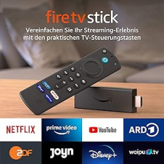 Fire TV Stick, Zertifiziert und generalüberholt | mit Alexa-Sprachfernbedienung (mit TV-Steuerungstasten) | HD-Streaminggerät