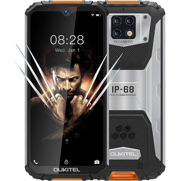 OUKITEL WP6 (2020), IP68 āra viedtālrunis bez līguma — 10 000 mAh akumulators (18 W ātra uzlāde), 48 MP četrkāršu kamera, 6,3 collu FHD+ ekrāns, izturīgs mobilais tālrunis, divas SIM kartes, GPS, Wi-Fi