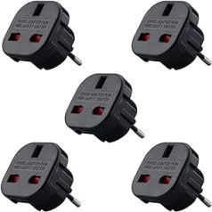 Affaires-Plus 5 x UK Plug to France Type G to Type C Travel Adapter - French Company