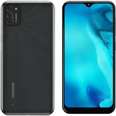 DOOGEE X93 3G viedtālrunis bez līguma, 6,1 collas Waterdrop HD+ ekrāns, Android 10 mobilais tālrunis ar divām SIM kartēm, četrkodolu 2 GB RAM, 16 GB ROM, 8 MP trīskāršā kamera, GPS, sejas atbloķēšana, 4350 mAh akumulators, melns