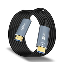 Twozoh HDMI Fibre Optic Cable 100 m, HDMI Optical Cable 2.0 4K/60Hz (4:4:4 HDR10 HDCP2.2) 1440p 144Hz 18Gbps High Speed UHD Fibre Optic HDMI Cable