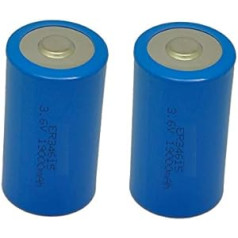 2 x ER34615 3.6V 33600 Size D 19000mAh Lithium Batteries