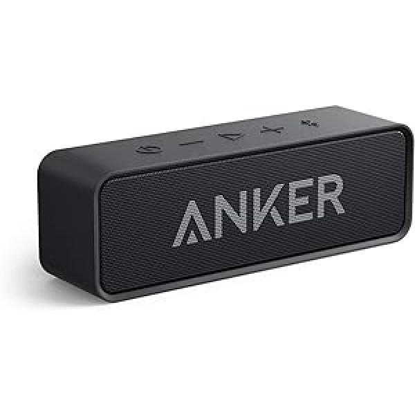 Anker SoundCore (6 W divu draiveru pārnēsājams Bluetooth skaļrunis ar izcili skaidru stereo skaņu un revolucionāru 24 stundu atskaņošanas laiku) Bluetooth 4.0 pārnēsājams bezvadu skaļrunis ar īpaši zemu harmonisko kropļojumu, uzlabotu ba