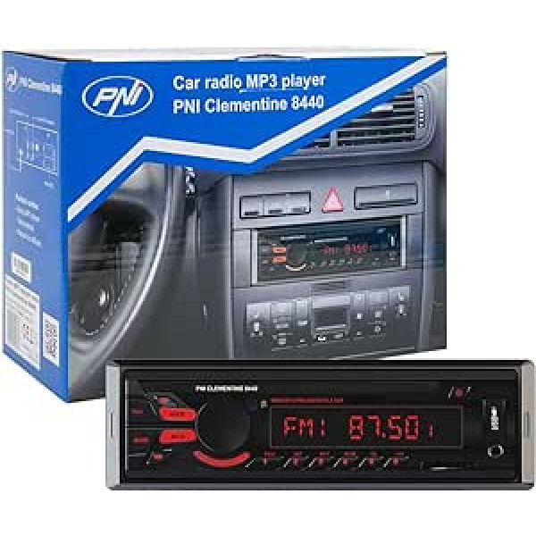 Autoradio PNI 8440, digitāls multivides atskaņotājs, 4 x 45 W automašīnas audio FM radio, automātiskais MP3 atskaņotājs USB/SD/AUX Freisprechen mit drahtloser