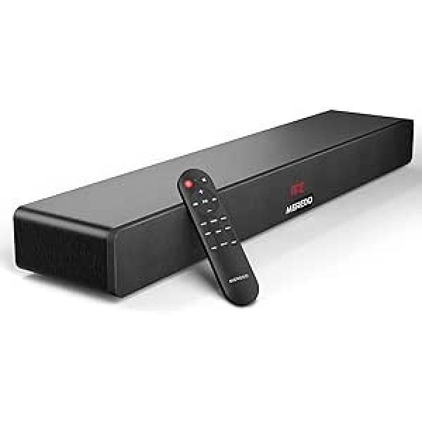 MEREDO Soundbar 2.1 Wood TV ierīcēm 150 W ar integrētu zemfrekvences skaļruni ar ARC kabeli, optisko, AUX, BT 5.0 5 EQ režīmu Skaļruņu skaņas sistēma televizoram mājas kinozālei 71 cm