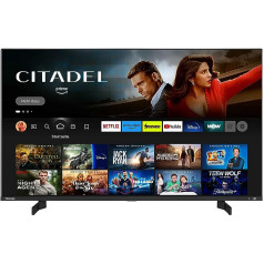 Toshiba 43QF5D63DA 43 collu QLED televizors/Fire TV (4K Ultra HD, HDR Dolby Vision, Smart TV, trīskāršs uztvērējs, iebūvēts Alexa, Bluetooth, Onkyo skaņa) [2023], melns