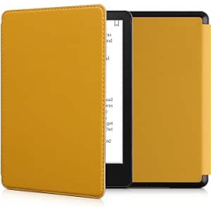 kwmobile Case Compatible with Amazon Kindle Paperwhite (11th Gen - 2021) - Faux Leather eReader Protective Cover Case - Yellow