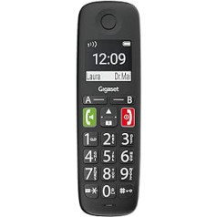 Gigaset E290HX universal handset - cordless IP telephone (for seniors to connect to your base station or router - with very large buttons, extra loud function, hearing aid compatible) black