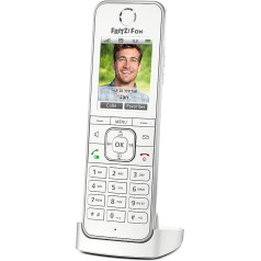 AVM Fritz!Fon C6 DECT Comfort Phone, High-Quality Colour Display, HD Telephony, Internet / Comfort Services, Control Fritz!Box Functions, White, International Version