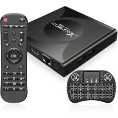 Android 13.0 TV Box 4GB RAM 64GB ROM, TV Box Android with RK3528 Quad-Core 64bit Cortex-A53 Chip, Smart TV Box 8K UHD Videos, 2.4G/5G Dual WiFi Bluetooth 5.0 with Wireless Mini Keyboard, Black