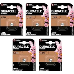 5 Duracell litija bateriju komplekts CR 1/3 N