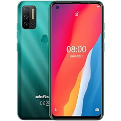 Ulefone Android 11 viedtālrunis bez līguma, Note 11P 4G mobilais tālrunis, astoņkodolu Helio P60 8 GB + 128 GB, divas SIM kartes + īpašs 2 TB SD paplašinājums, 48 MP četru kameru kamera, 6,55 collu HD+ ekrāns, pirkstu nospiedums