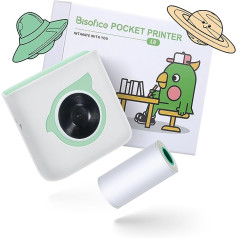 Bisofice L8 mini fotoattēlu printeris viedtālrunim Bluetooth mini termoprinteris fotoattēlu printeris mobilā tālruņa portatīvais printeris fotogrāfijām, mācību līdzeklis, žurnāls, piezīmes, saraksts, izvēlne, saderīgs ar Android,