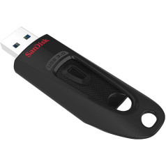 SanDisk Ultra USB 3.0 zibatmiņas disks 256 GB (SecureAccess programmatūra, paroles aizsardzība, pārsūtīšanas ātrums līdz 130 MB/s).