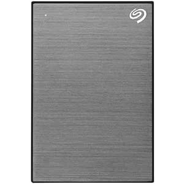 Seagate One Touch 5 TB pārnēsājams ārējais cietais disks, aparatūras šifrēšana ar paroles piekļuvi, dators, piezīmjdators un Mac, USB 3.0, Space Grey, iekļauts 2 gadu glābšanas pakalpojums, modeļa Nr.: STKZ5000404