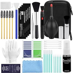 PLAPOT Camera Cleaner, 43-in-1 Professional Cleaning Kit for Camera Lens Filter Mobile Phones with Liquid Cleaner Bellows Brush Lens Cleaning Pen Microfibre Cloth (43-in-1)