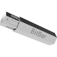 BitBarSwiss Stainless Steel Mnemonic Seed Phrase Storage Backup 12 or 24 Recovery Words All BIP39 Hardware & Software Trust Wallet MetaMask Ledger Nano Trezor Crypto Currency Bitcoin Ethereum, Brushed stainless steel, Space