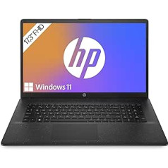 HP klēpjdators | 17,3 collu FHD displejs | AMD Ryzen 3 7320U | 8GB DDR5 RAM | 512GB SSD | AMD Radeon Graphics | Windows 11 | QWERTZ | Melns Ietver 25 GB Dropbox atmiņu 12 mēnešiem