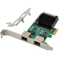 Divu portu 2.5GBase-T PCIe tīkla adapteris RTL8125B 2500/1000/100Mbps PCI Express Gigabit Ethernet NIC kartes RJ45 LAN kontrolieris