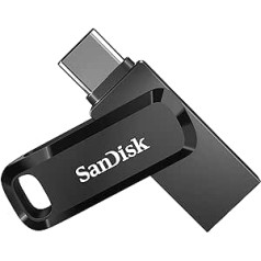 SanDisk Ultra Dual Drive Go USB Type-C 1 TB (Android viedtālruņa atmiņa, USB Type-C ports, 400 MB/s lasīšanas ātrums, var izmantot kā atslēgu piekariņu)