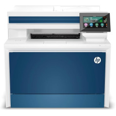 HP Color Laserjet Pro MFP 4302fdw printeris, krāsains, drukāšana, kopēšana, skenēšana, fakss, bezvadu; Drukāt no viedtālruņa vai planšetdatora; Automātiskais dokumentu padevējs, zils, balts