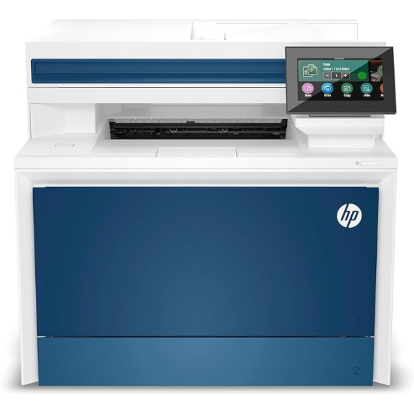 HP Color Laserjet Pro MFP 4302fdw printeris, krāsains, drukāšana, kopēšana, skenēšana, fakss, bezvadu; Drukāt no viedtālruņa vai planšetdatora; Automātiskais dokumentu padevējs, zils, balts