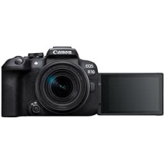 Canon EOS R10 bezspoguļkamera + RF-S 18-150 mm F4.5-6.3 ir STM objektīvs (hibrīda kamera, DSLR jauninājums, 15 B/s, 4K video, divu pikseļu CMOS AF II fokusa sistēma, WiFi) melns