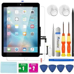 S-Union Screen Replacement Kit with Tempered Glass Film, Upgraded Touch Screen Digitizer Only for Air 1st Generation A1474 A1475 A1476 (Black)
