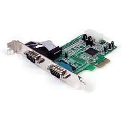 Startech.com 2 portu vietējā PCI Express RS232 seriālā adaptera karte ar 16550 UART