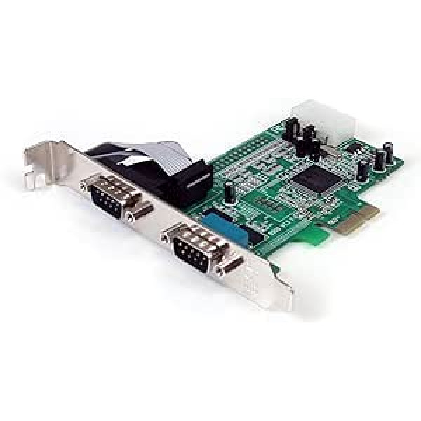 Startech.com 2 portu vietējā PCI Express RS232 seriālā adaptera karte ar 16550 UART