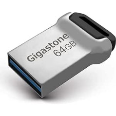 Gigastone Z90 64GB USB 3.1 Flash Drive, Mini Fit Metal Waterproof Compact Pen Drive, Reliable Performance Thumb Drive, USB 2.0 / USB 3.0 Interface Compatible