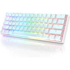 GK61 mehāniskā spēļu tastatūra — 61 taustiņu RGB apgaismots LED fona apgaismojums PC/Mac Gamer