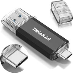 THKAILAR USB Stick 128 GB USB 3.0 Memory Stick Thumb Drive C ārējai datu glabāšanai, Pen Drive zibatmiņas disks Android tālruņiem / personālajam datoram / Galaxy / MacBook Pro (melns)