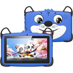 DAM K717 WIFI Kids planšetdators Android 7 7 collu displejs 1024 x 600 pikseļi MTK divkodolu 1 GB RAM + 8 GB dubultā kamera, zila