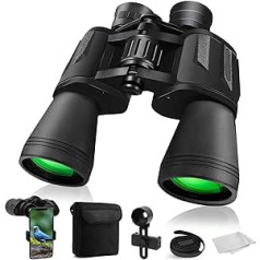 20 x 50 Binoculars for Adults, HD Waterproof Binoculars with BAK4 Prism & FMC Lens, Portable Binoculars Telescope for Bird Watching, Football, Sightseeing, Climbing, Hiking, Travel and Concerts