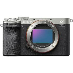 Sony Alpha 7C II bezspoguļa pilna kadra kamera (kompakta, 33 MP, reāllaika automātiskais fokuss, 10 bps, 4K video, noliecams LCD skārienekrāns), sudraba krāsa