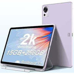 DOOGEE T20 Tablet, 10.4 Inch 2K Tablet PC, 15GB RAM 256GB ROM (1TB Expandable) Android 12 Tablet 8300mAh Dual SIM 4G LTE/5G WiFi Tablet, Widevine L1, 16MP + 8MP Camera, Quad Box Speaker, OTG/GPS