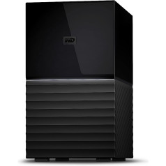 WD My Book Duo ārējais cietais disks 44 TB (USB 3.2 Gen 1, USB 3.0 saderīgs, RAID-0 gatavs lietošanai, automātiska dublēšana) Melns