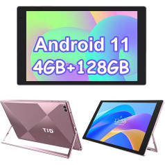 Planšetdators 10 collu Android 11 planšetdatori, 4 GB RAM, 128 GB ROM 512 GB paplašināt, 6000 mAh akumulators, planšetdatora Bluetooth WiFi 2 MP priekšpuse + 8 MP aizmugurējā kamera, HD IPS ekrāns, planšetdatori ar statīvu (rozā kr