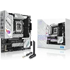 ASUS ROG STRIX B760-G Gaming WiFi D4 mātesplates ligzda Intel LGA 1700 (Intel B760, mATX, DDR4 atmiņa, PCIe 5.0, WiFi 6E, 2x PCIe 4.0 M.2, Aura Sync) Balts