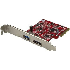 Startech.Com PCie shēma un 2 portu USB 3.1 10 Gbps, 1 x USB A e 1 esata, Spānijas USB 3.1 shēma