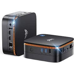 Mini PC 1024 GB (1 TB) NVME M.2 SSD, 12. paaudzes Intel Alder Lake N95 (līdz 3,4 GHz), 16 GB DDR4 mikro datora W-11 mini dators ar 4K HDMIX2/WiFi, BT4.2/Gigabit Ethernet darbam birojā, Skola, Mājas