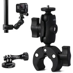 HSU stūres stiprinājums GoPro, 360° lodgalvas sviras velosipēda un motocikla piederumi Hero 11/10/9/8/7/6/5/4/3 un Insta 360/Sony/Osmo darbības kamerām